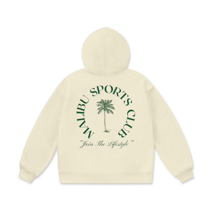 Malibu Sports Club Oversize Heavyweight Fleece Hoodie - 460 GSM