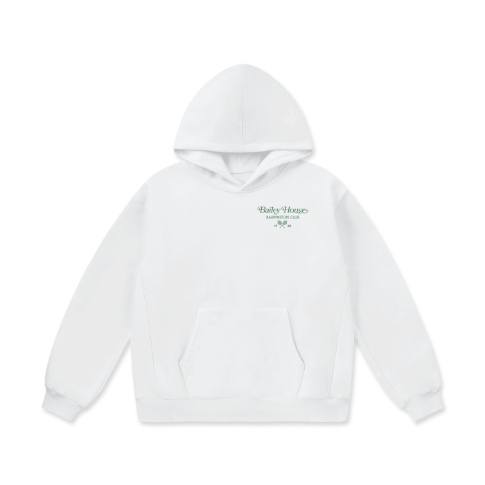 Baileys House Badminton Club Oversize Heavyweight Fleece Hoodie - 460 GSM