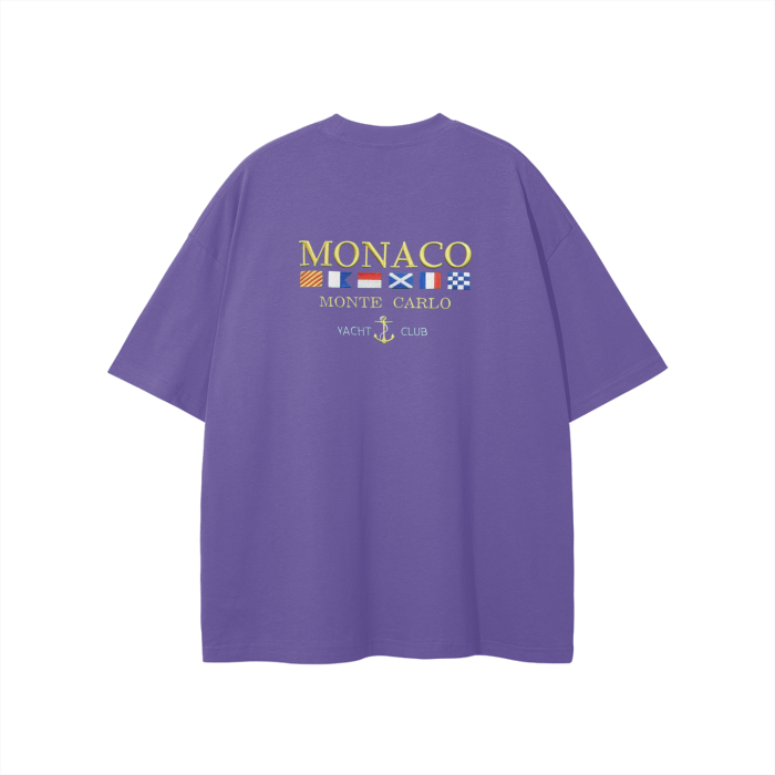 Monaco Monte Carlo Streetwear Unisex Solid Color Loose Fit FOG T-Shirt