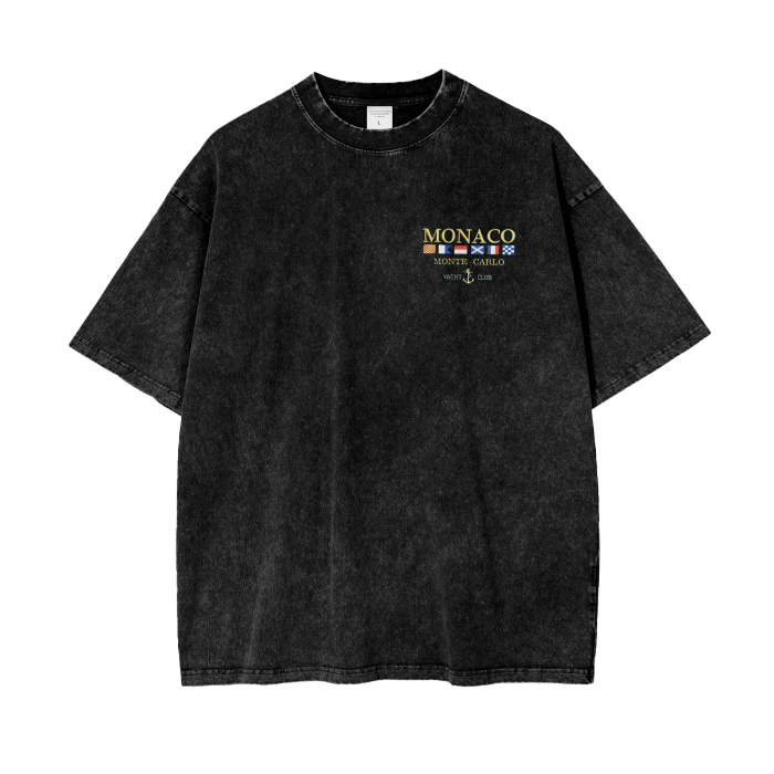 Monte Carlo Acid Wash Oversize T-Shirt - 250 GSM
