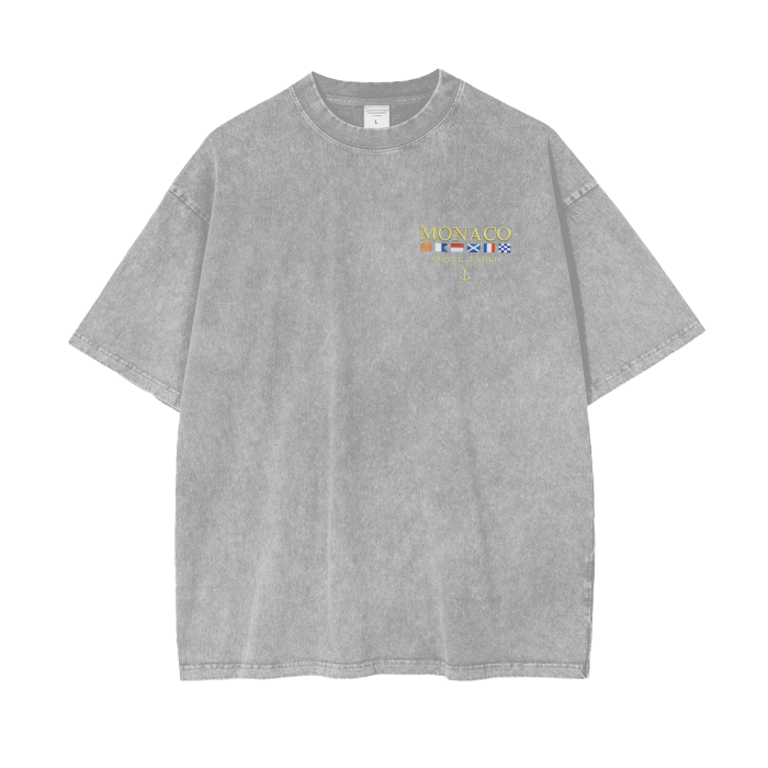 Monte Carlo Acid Wash Oversize T-Shirt - 250 GSM