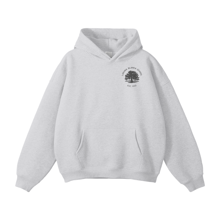 (Gray)Streetwear Unisex Oversized Solid Color Fleece Hoodie