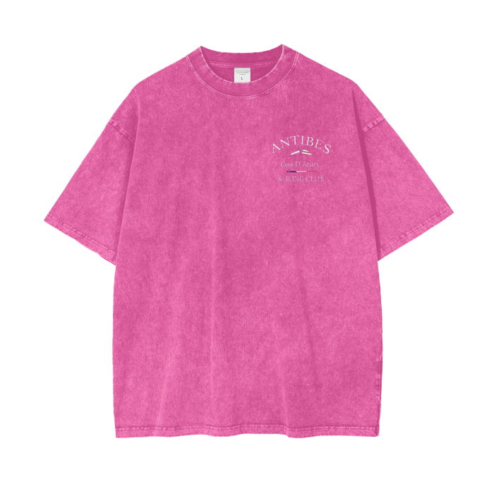 Antibes Acid Wash Oversize T-Shirt - 250 GSM