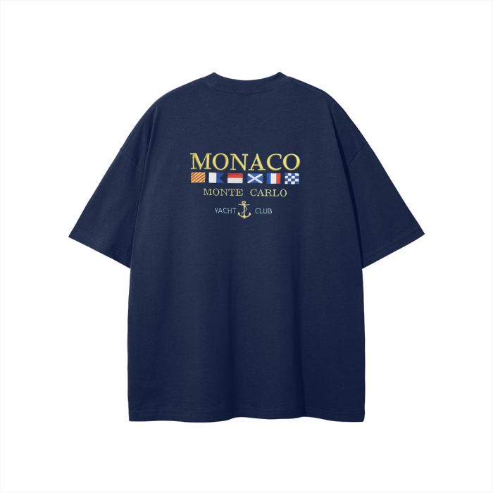 Monaco Monte Carlo Streetwear Unisex Solid Color Loose Fit FOG T-Shirt