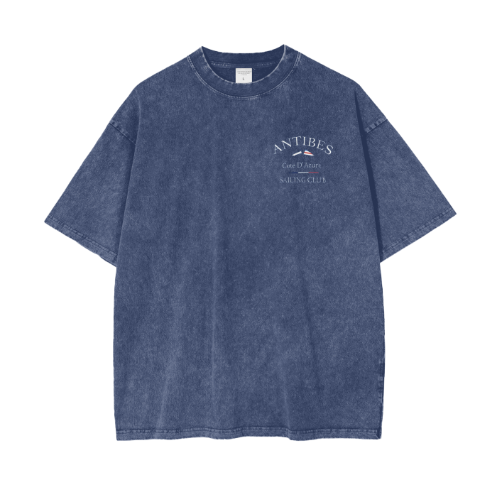Antibes Acid Wash Oversize T-Shirt - 250 GSM