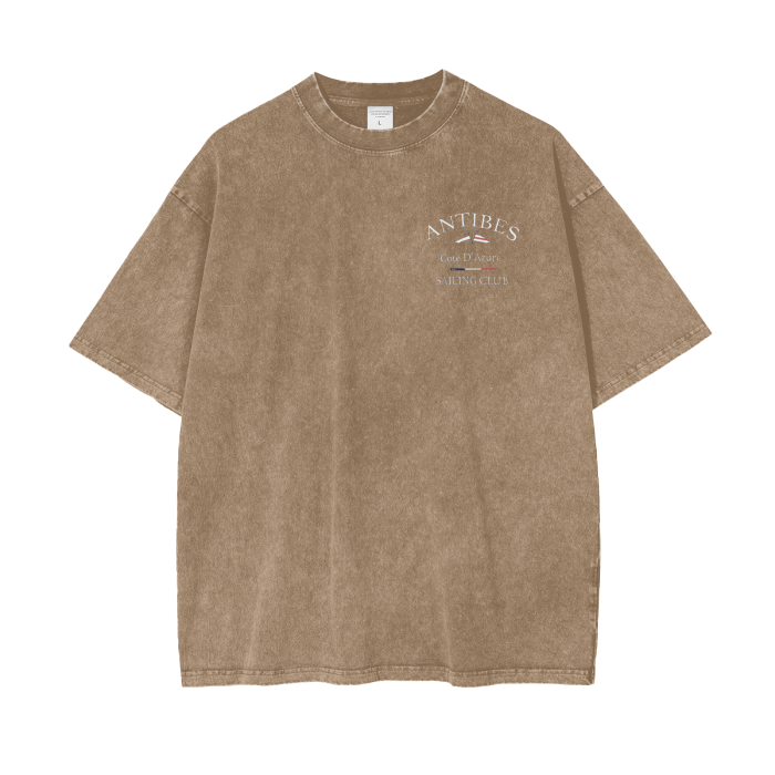 Antibes Acid Wash Oversize T-Shirt - 250 GSM