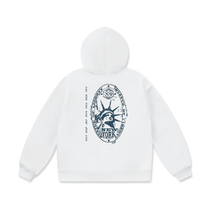 New York 1886 Oversize Heavyweight Fleece Hoodie - 460 GSM