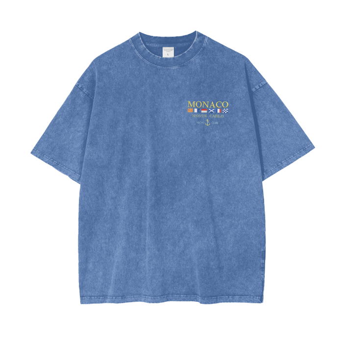 Monte Carlo Acid Wash Oversize T-Shirt - 250 GSM
