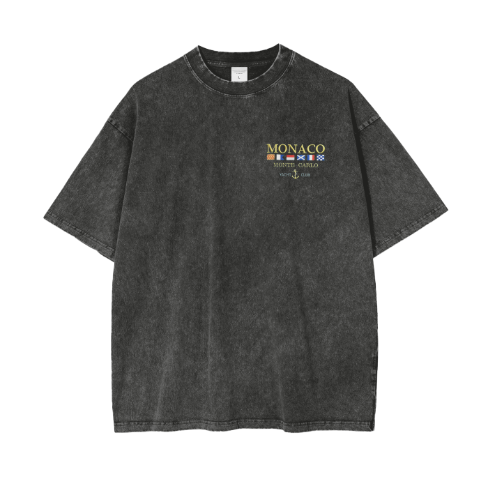 Monte Carlo Acid Wash Oversize T-Shirt - 250 GSM