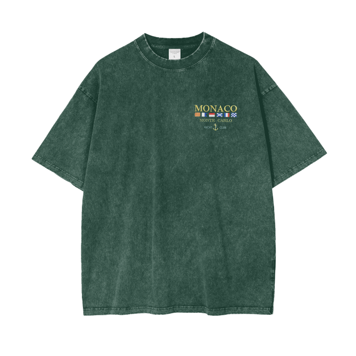Monte Carlo Acid Wash Oversize T-Shirt - 250 GSM