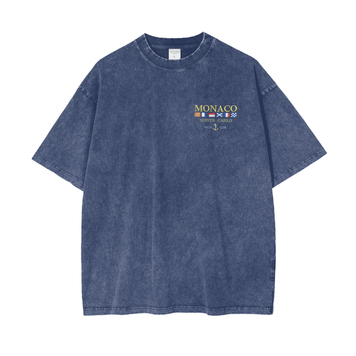 Monte Carlo Acid Wash Oversize T-Shirt - 250 GSM