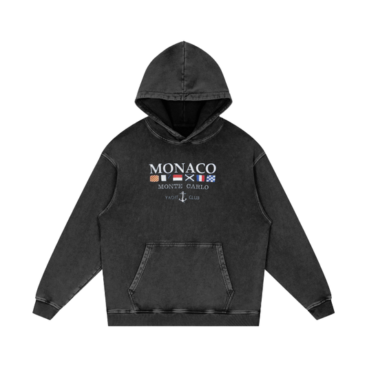 Monaco Club Acid Wash Oversize Hoodie - 420 GSM