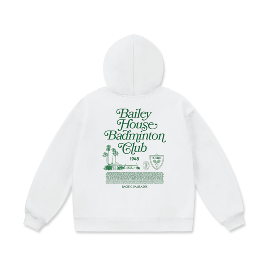 Baileys House Badminton Club Oversize Heavyweight Fleece Hoodie - 460 GSM