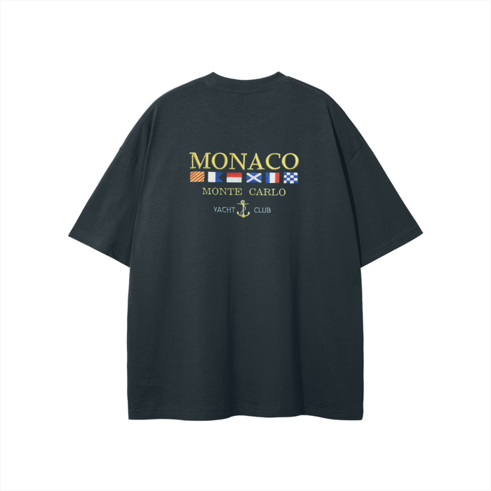 Monaco Monte Carlo Streetwear Unisex Solid Color Loose Fit FOG T-Shirt